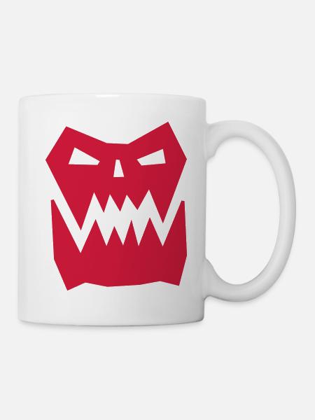 Ork-Gesicht - Tasse - Weiß