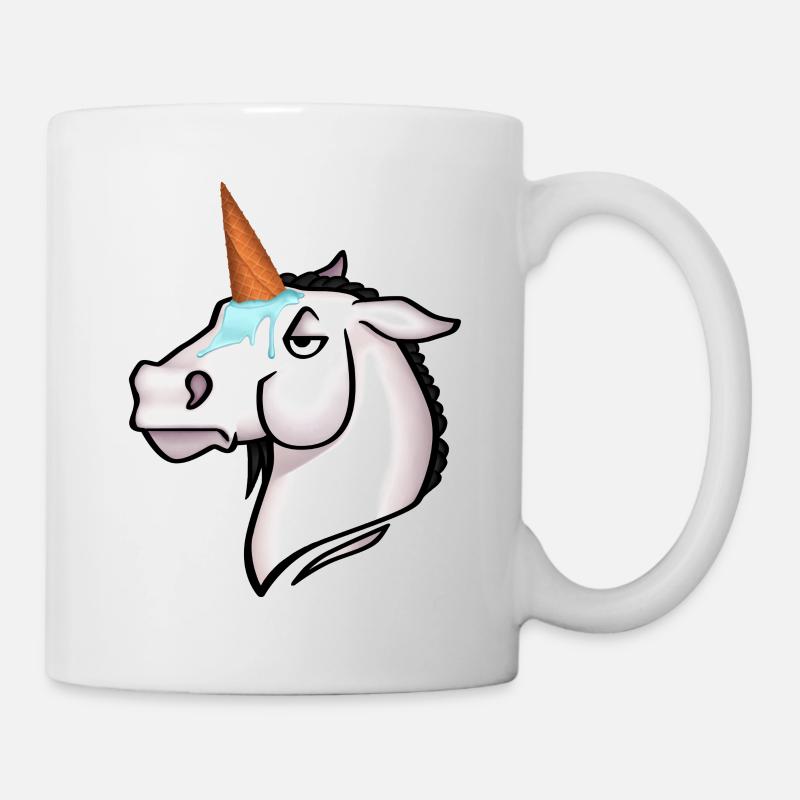 Eishorn Himmelblau - Tasse - Weiß