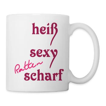 heiß sexy ratten scharf - Tasse - Weiß - Rechts