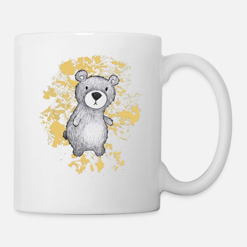 Bear honey yellow leaves - Mug - white