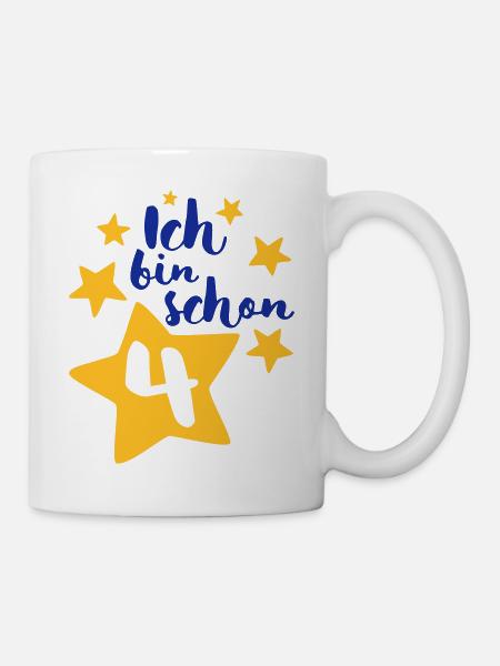 Ich bin schon Vier! - Tasse - Weiß