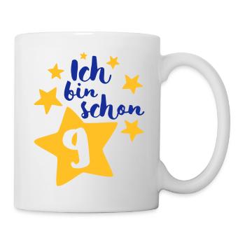 Ich bin schon Neun! - Tasse - Weiß - Rechts