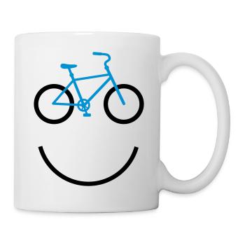 bicycle smiley - Mug - white - Right