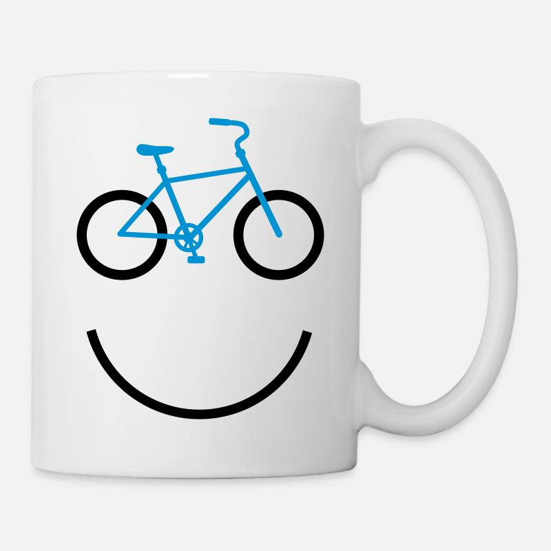 bicycle smiley - Tasse - Weiß