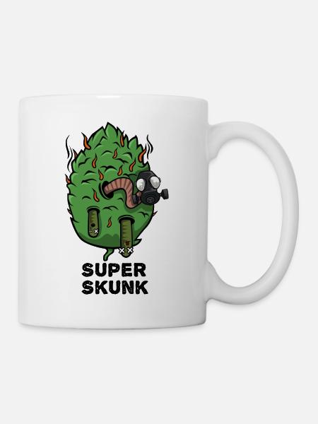 Super Skunk Marijuana Bud - Tasse - Weiß