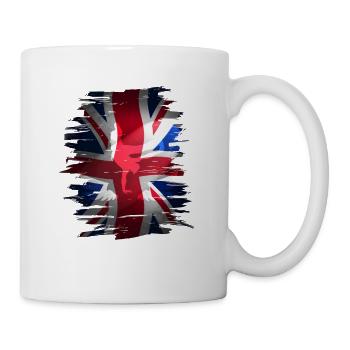 Union Jack British Flag England skater grunch street - Mug - white - Right