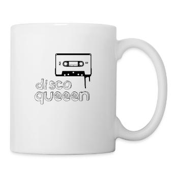 disco queen vintage cassette illustration woman gir - Mug - white - Right