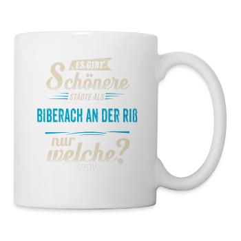 Heimat Stadt - Biberach an der Riß - blau retro - - Tasse - Weiß - Rechts
