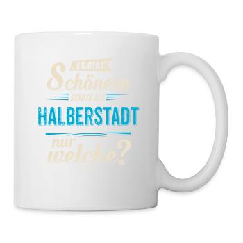 Heimat Stadt - Halberstadt - blau retro - - Tasse - Weiß - Rechts