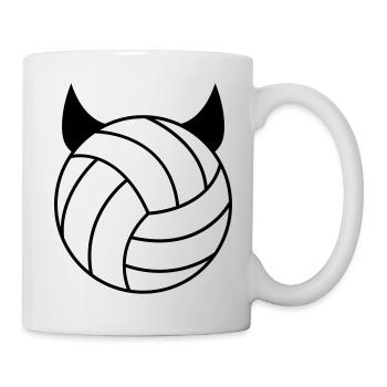 Volleyball - Teufel - Tasse - Weiß - Rechts