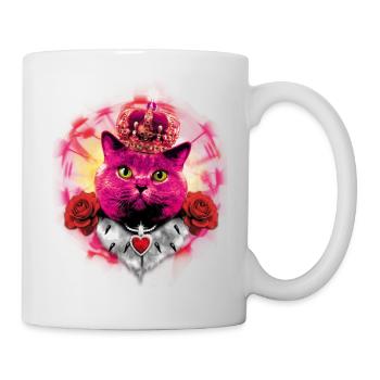 Pink Cat the Queen in Glow - Mug - white - Right
