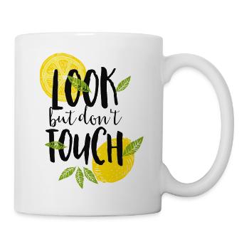 Look but don´t touch-Schauen aber nicht anfassen - Tasse - Weiß - Rechts