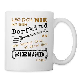 Dorfkind - Tasse - Weiß - Rechts
