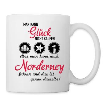 Glück Norderney - Tasse - Weiß - Rechts