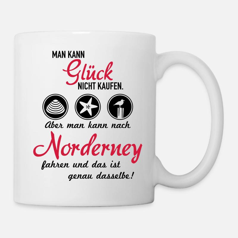 Glück Norderney - Tasse - Weiß