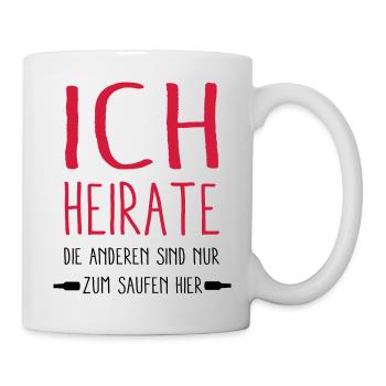 ich Heirate - Tasse - Weiß - Rechts