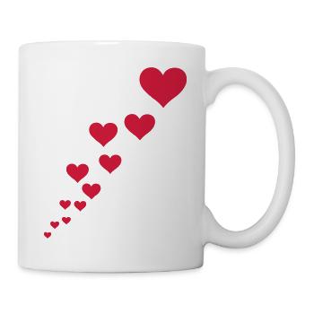 valentine hearts - Mug blanc - blanc - Droite