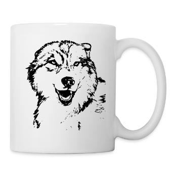 loup - Mug blanc - blanc - Droite