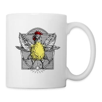 Le coq de Vitruve2 - Mug blanc - blanc - Droite
