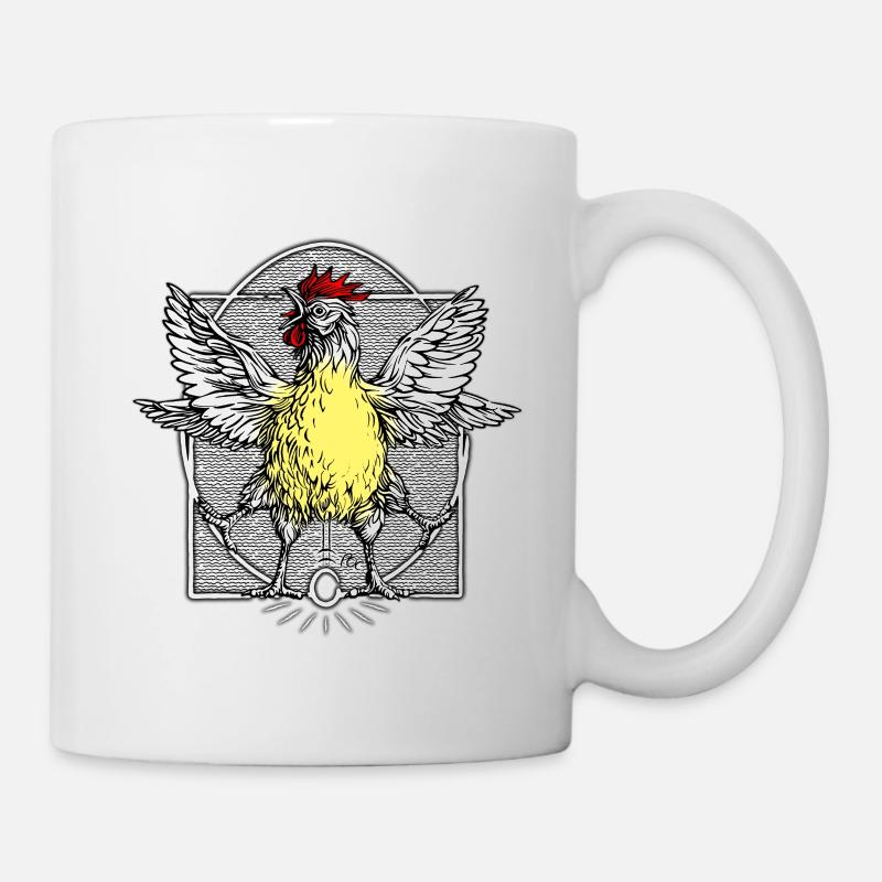 Der Hahn Vitruve2 - Tasse - Weiß