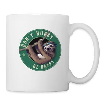 Sloth nerd lazy fun humor LOL chill - Mug - white - Right