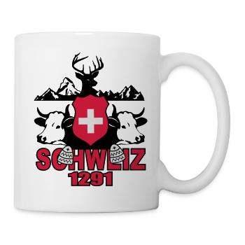 Schweiz Milchkuh 1291 - Tasse - Weiß - Rechts