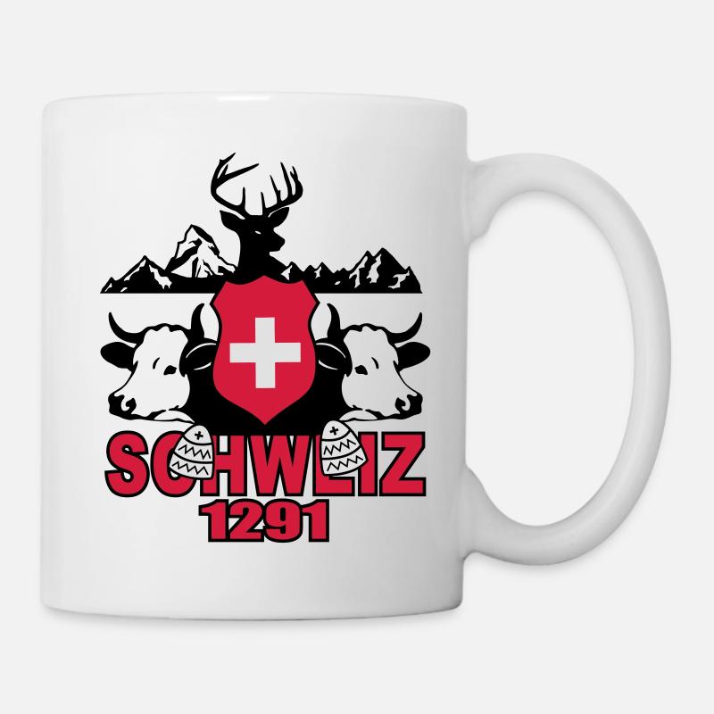 Schweiz Milchkuh 1291 - Tasse - Weiß