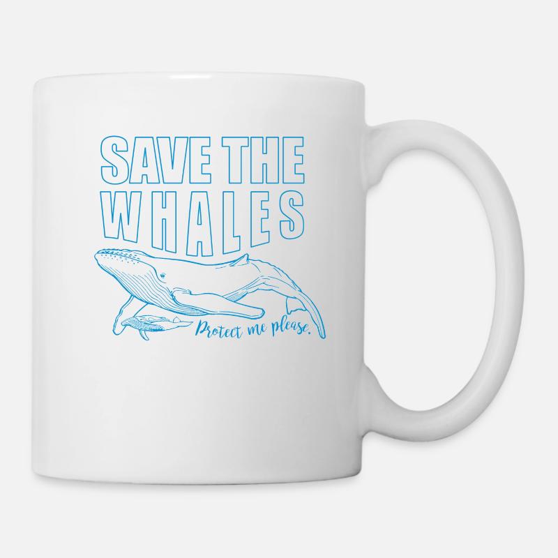 Save the whales - Mug - white