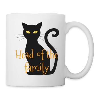Kopf Chef der Familie Katze - Tasse - Weiß - Rechts