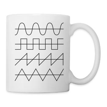 Wellenformen Audio Waveform Oscillator Synthesizer - Tasse - Weiß - Rechts