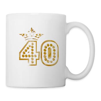 40 - Birthday - Queen - Gold - Burlesque - Mug - white - Right