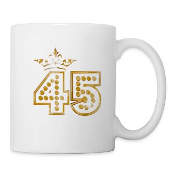 45 - Birthday - Queen - Gold - Burlesque - Mug - white - Right