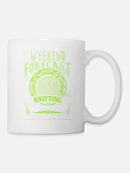 Weekend Forecast - Knitting - EN - Mug - white