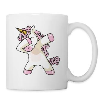 Dabbing Unicorn Einhorn - Tasse - Weiß - Rechts