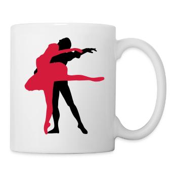 Vektor Balletttänzer Silhouette - Tasse - Weiß - Rechts