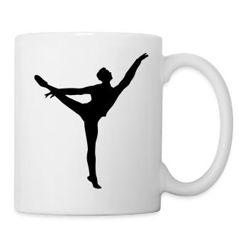 Vektor Ballett Tänzer Silhouette - Tasse - Weiß - Rechts