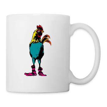 Chick T T-shirt dessiné à la main Hahn Chicks design - Mug blanc - blanc - Droite
