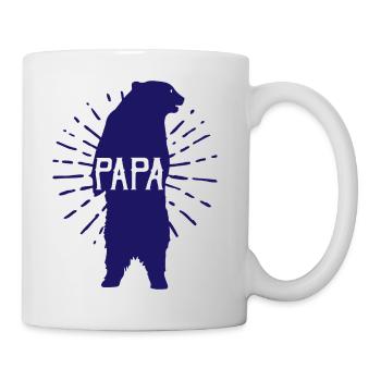 Papa Bear Fathers Day - vatertag - Tasse - Weiß - Rechts