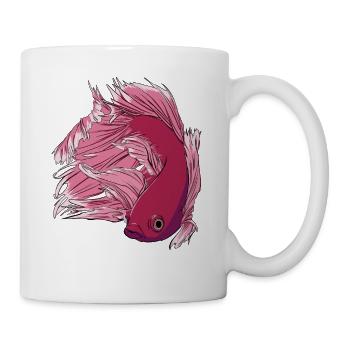Betta Fisch - Tasse - Weiß - Rechts