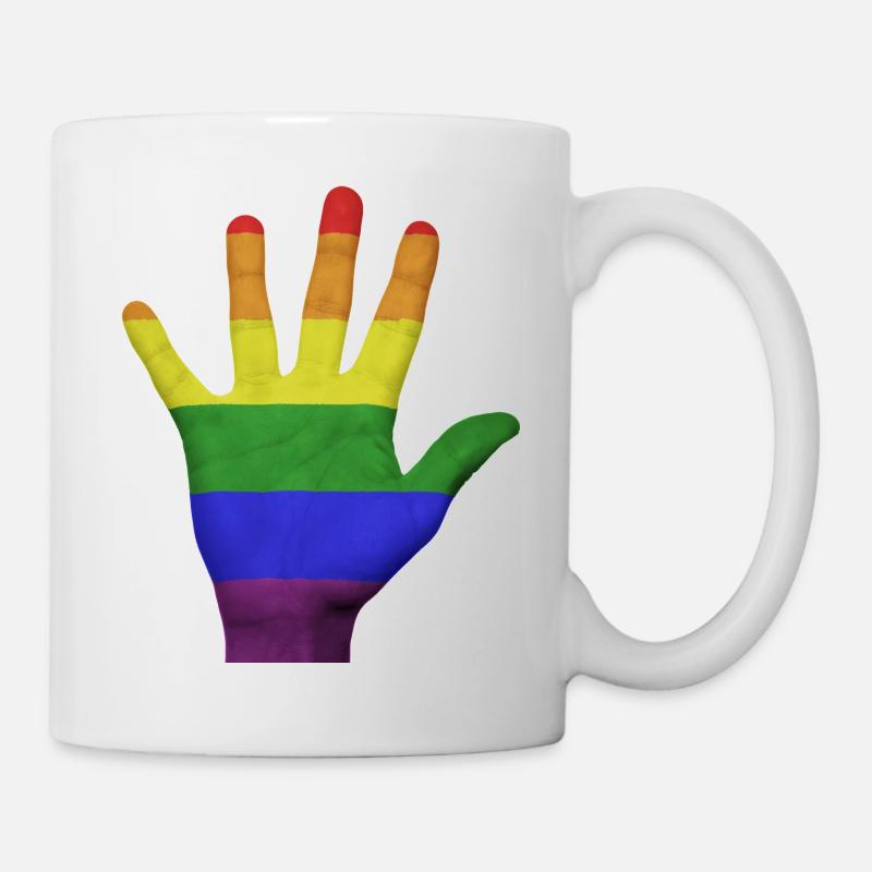 main LGBT PRIDE - Mug blanc - blanc