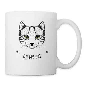oh my cat cat tiger face cute baby lol - Mug - white - Right