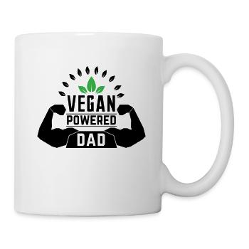 Vegan powered Dad - Mug - white - Right