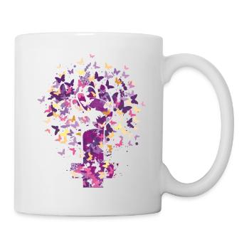 Symbole fem soutien Féminisme soutenu le féminisme - Mug blanc - blanc - Droite