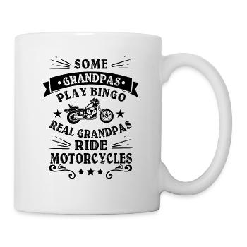 Motorcycle Biker Grandpa - Mug blanc - blanc - Droite