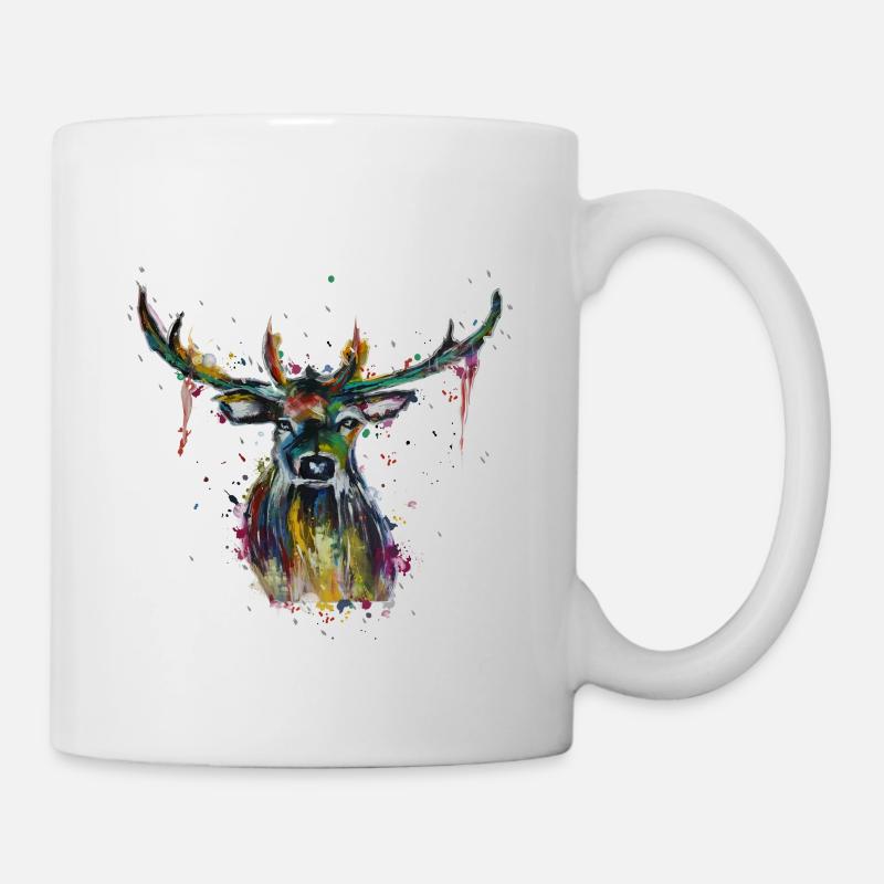 Colorful stag - Mug - white