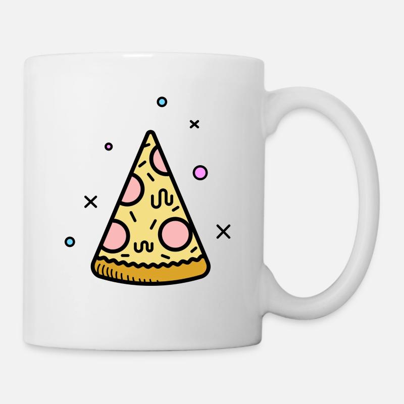 Une tranche de pizza t-shirt - Mug blanc - blanc