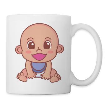 Baby lachend - Tasse - Weiß - Rechts