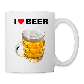 I Love Beer - Tasse - Weiß - Rechts
