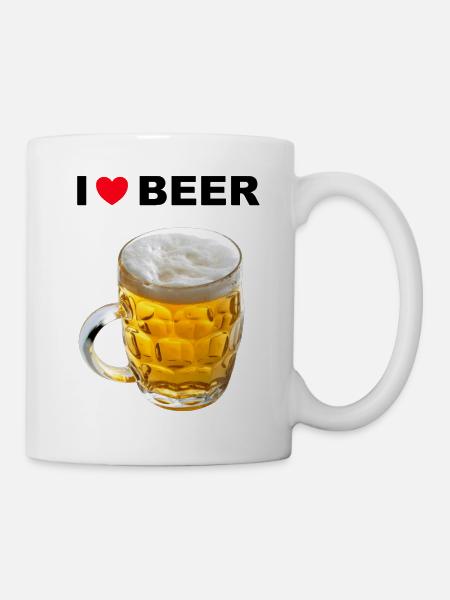 I Love Beer - Tasse - Weiß