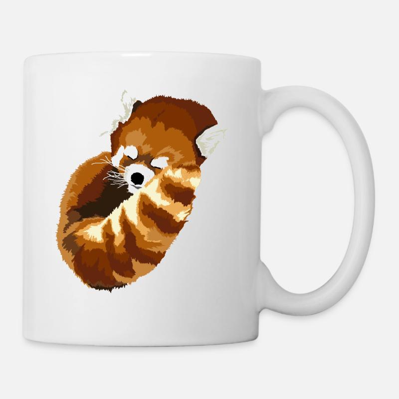 Schlafender roter Panda - Tasse - Weiß